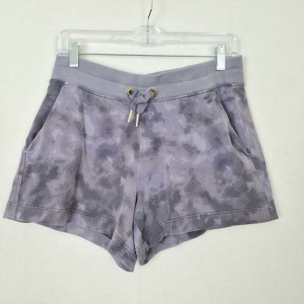 Athleta Women's Purple Tie Dyed Mid-Rise Balance Printed 4" Shortie Sz Small